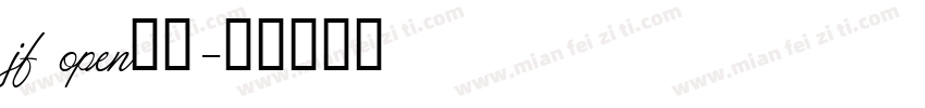jf open粉鼻字体转换